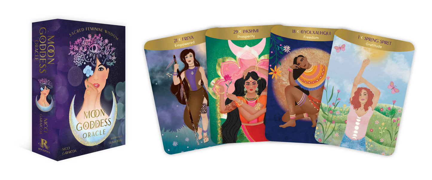 Moon Goddess Oracle: 36 Gilded Cards & 112-Page Guidebook