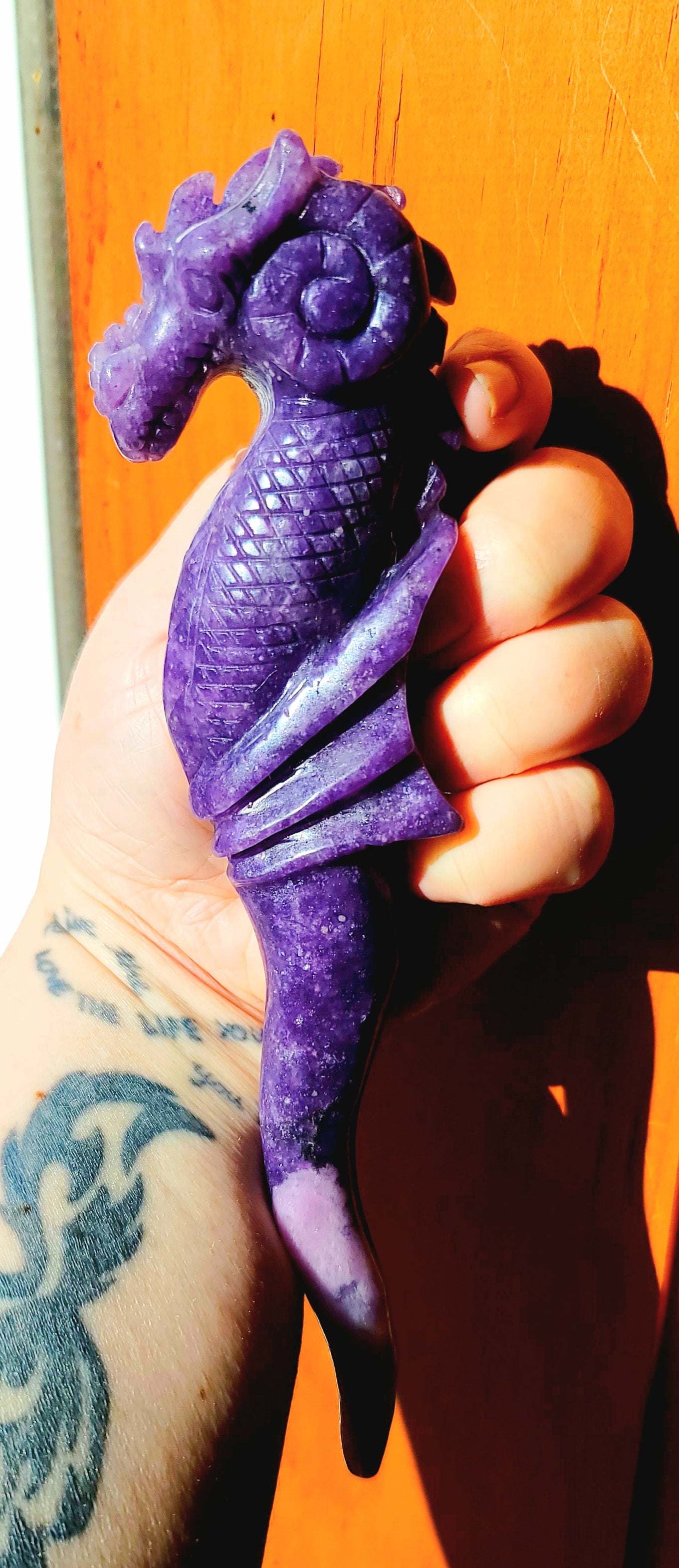 Crystal Seahorse Carvings