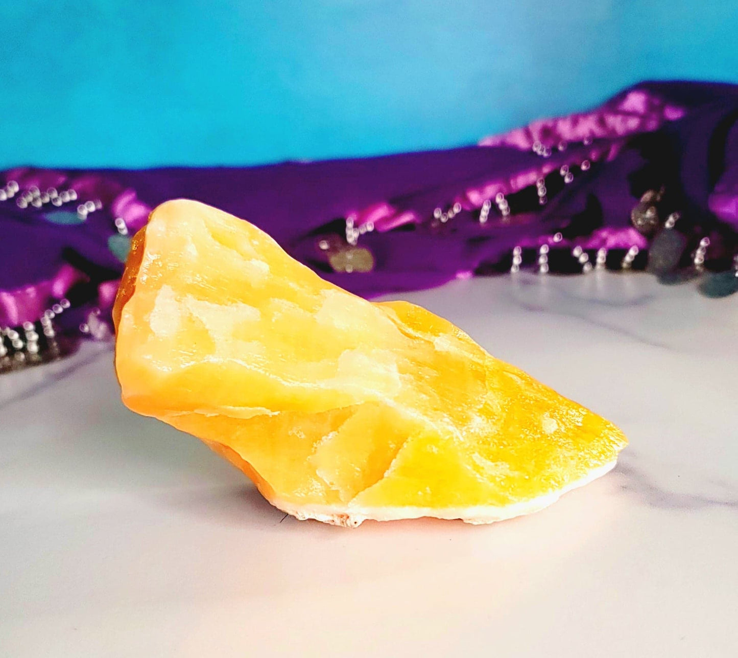 Raw Orange Calcite Chunk