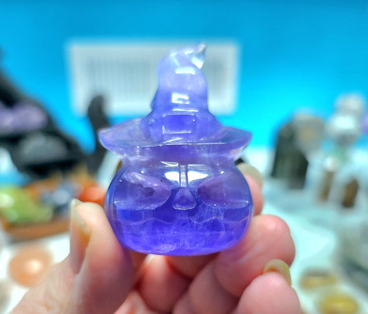 Purple Fluorite Pumpkin