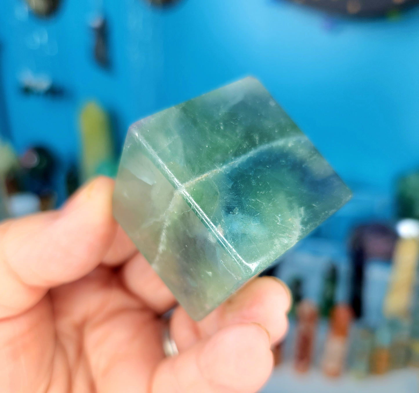 Fluorite Floating Cubes