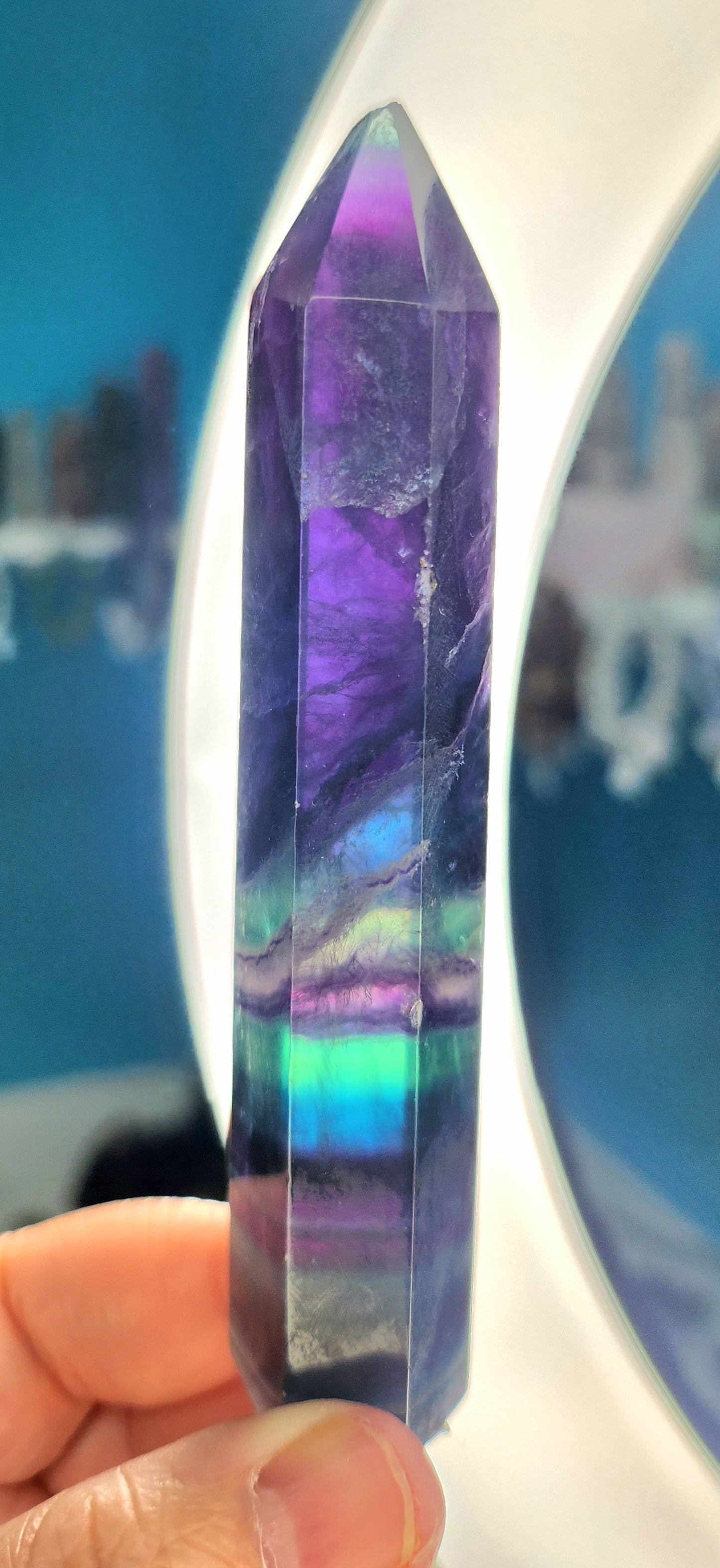 Rainbow Fluorite Points