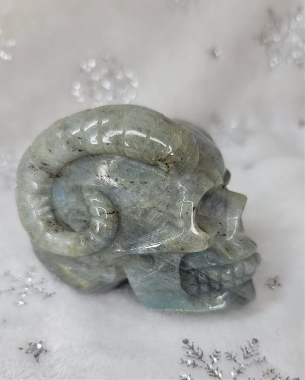 Labradorite Crystal Skull