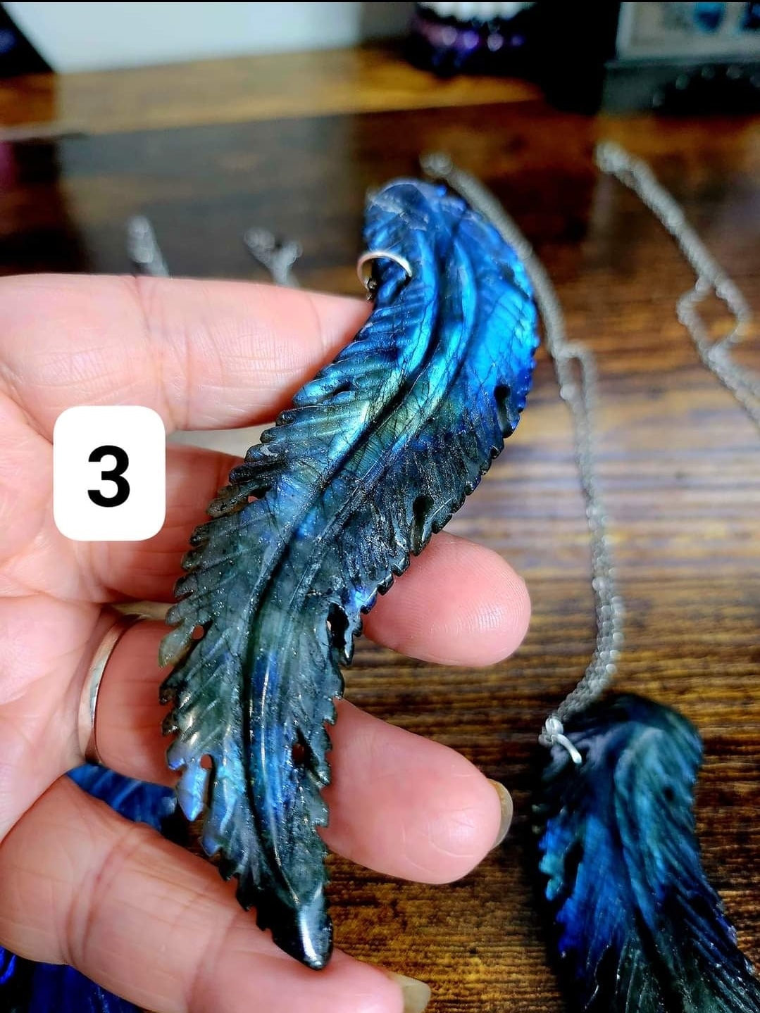 Labradorite Feather Necklaces