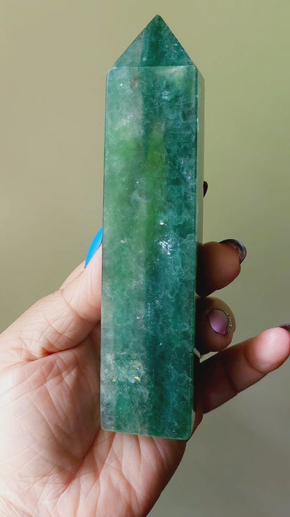 Green Strawberry Quartz Towers