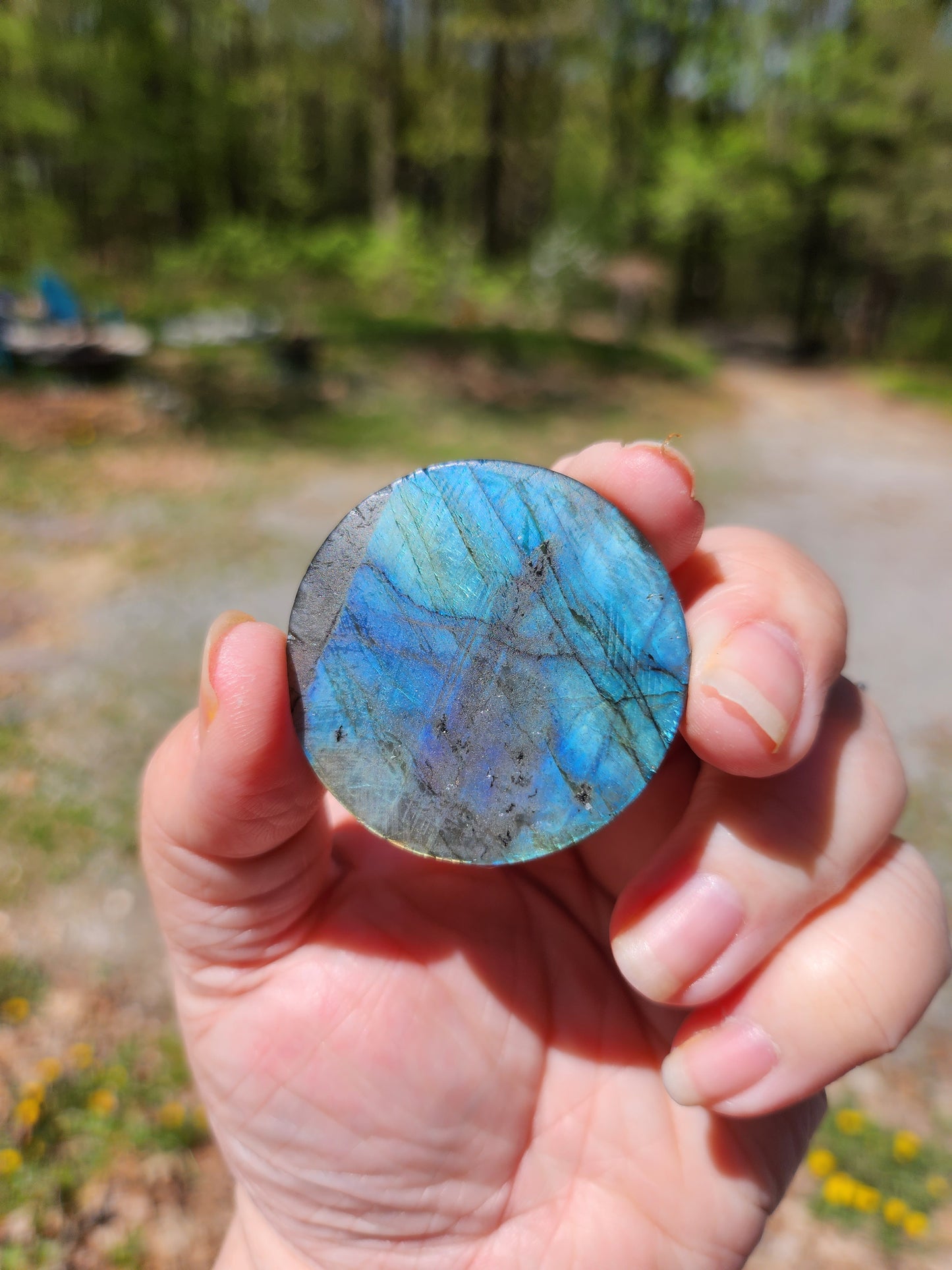 Labradorite Moon & Sun Coins