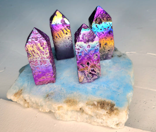 Rainbow Aura Sphalerite Points