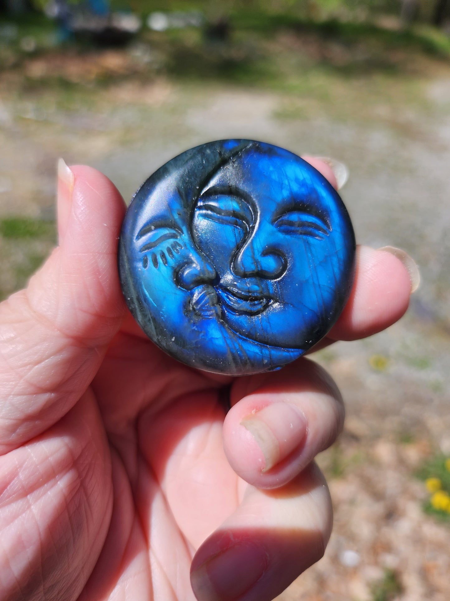 Labradorite Moon & Sun Coins