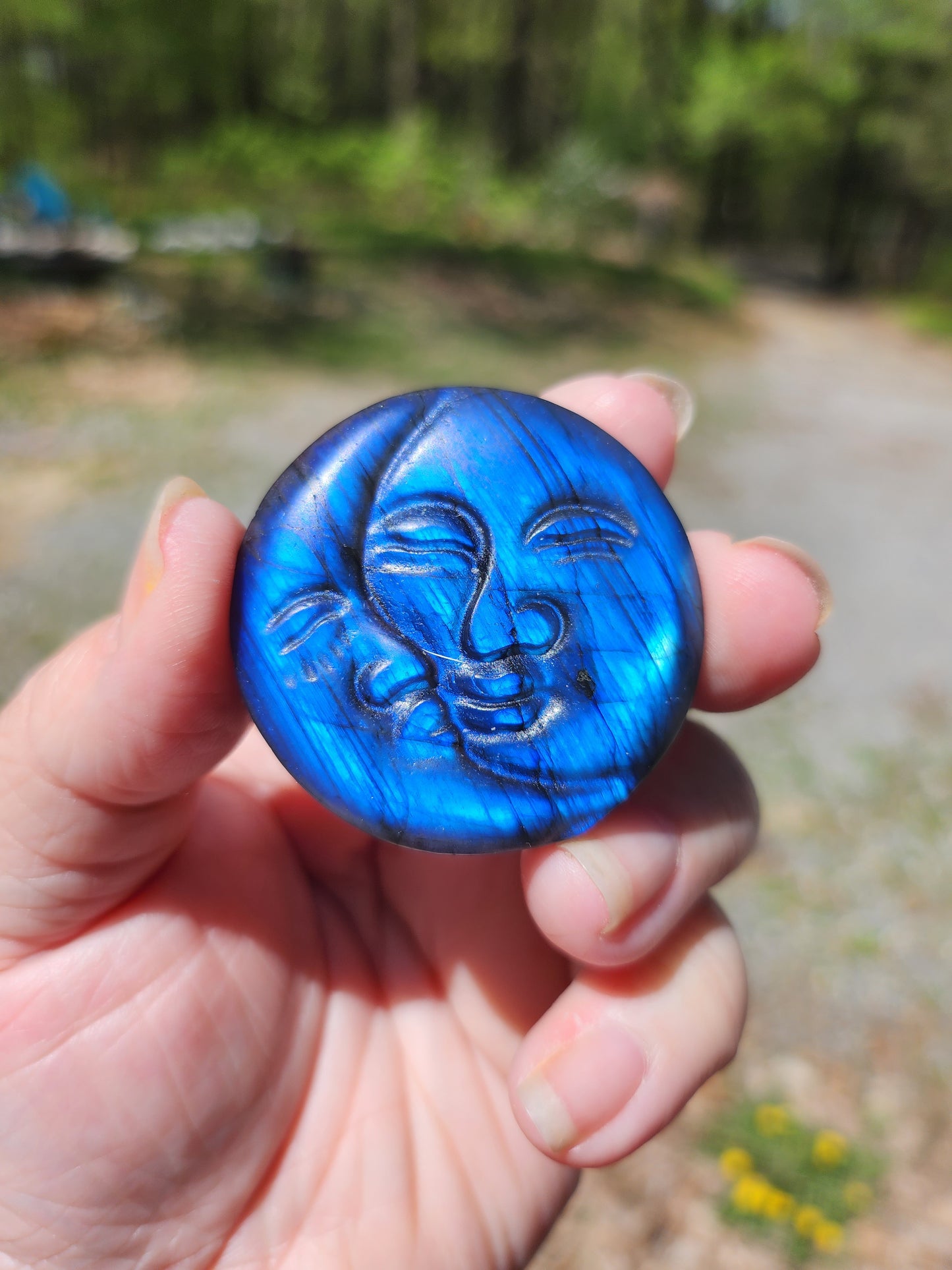 Labradorite Moon & Sun Coins