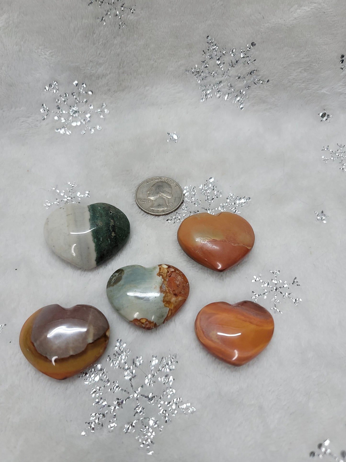 Ocean Jasper Mini Hearts