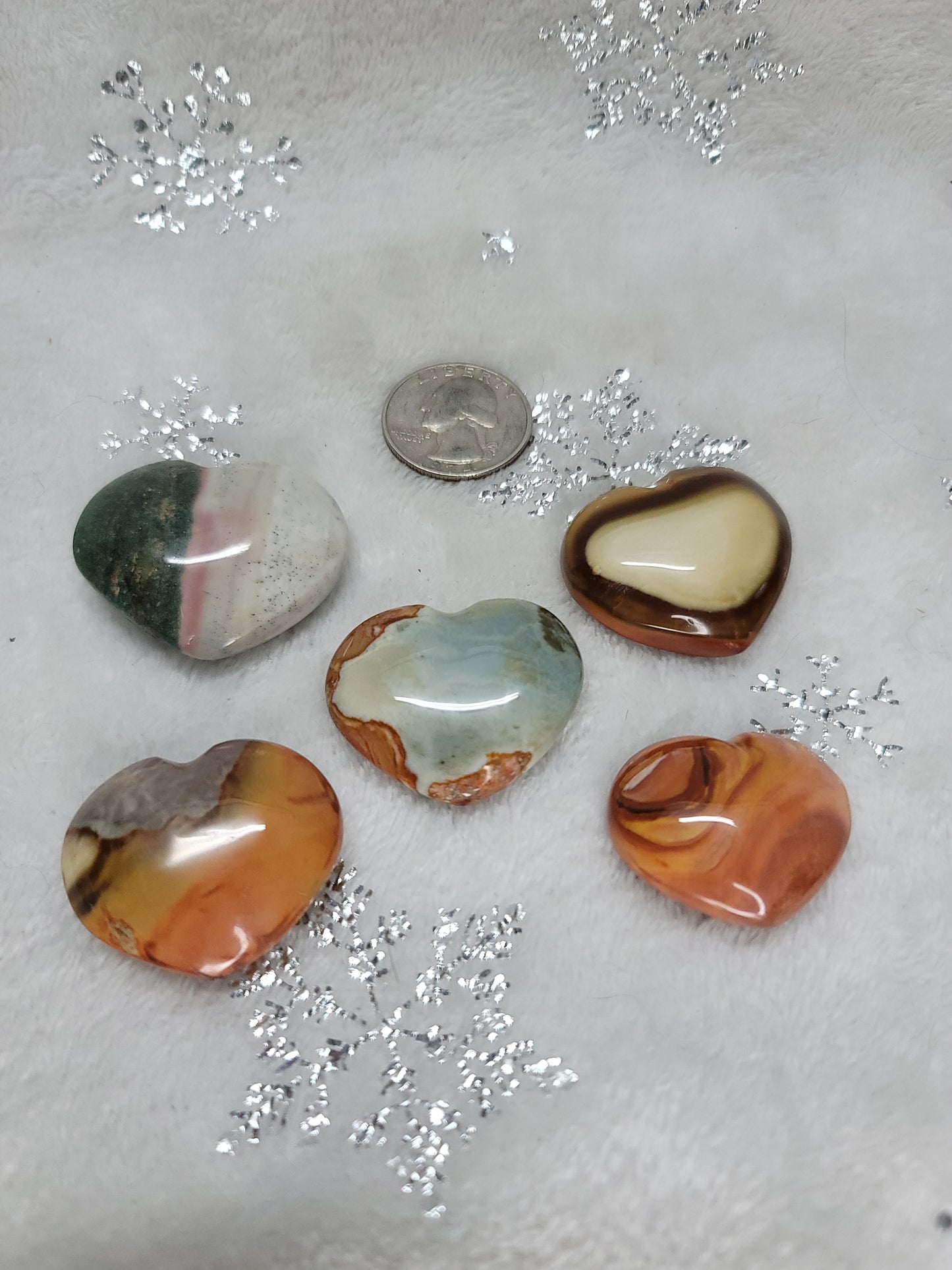 Ocean Jasper Mini Hearts