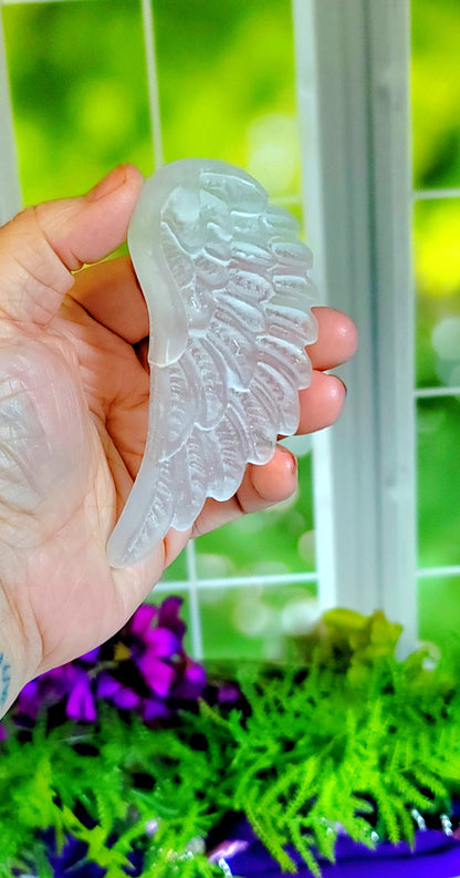 Selenite Angel Wings