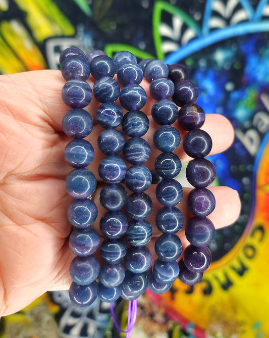 Silky Blue & Purple Fluorite Bracelets