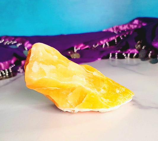 Raw Orange Calcite Chunk