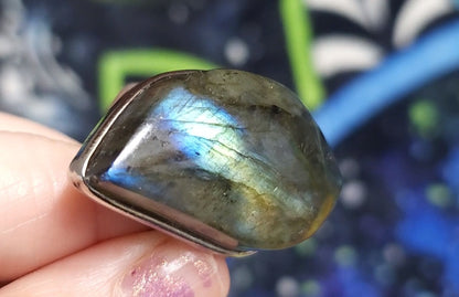 Large Labradorite Ring - Adjustable