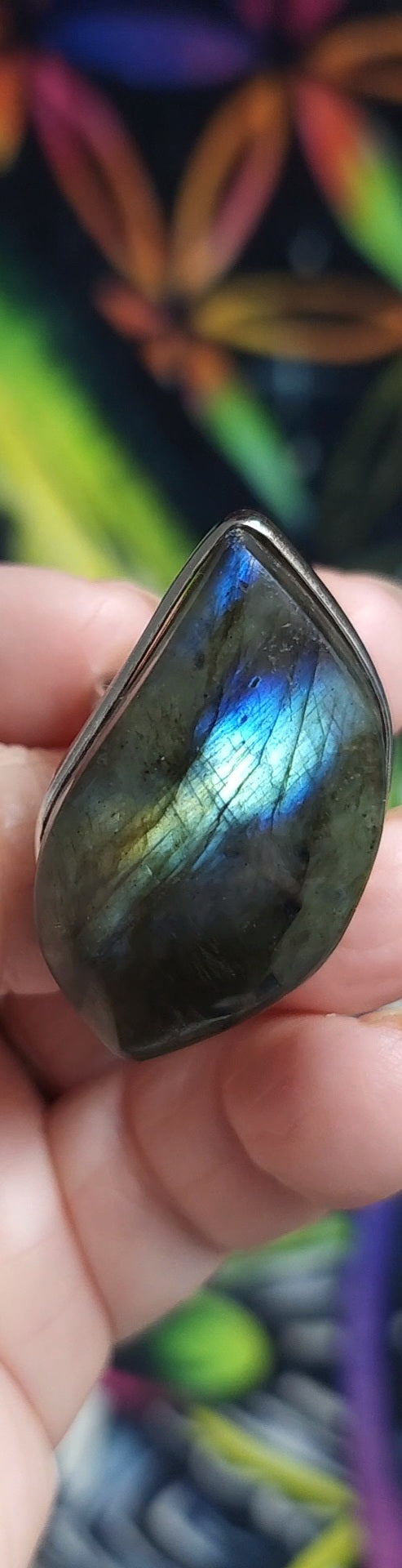 Large Labradorite Ring - Adjustable