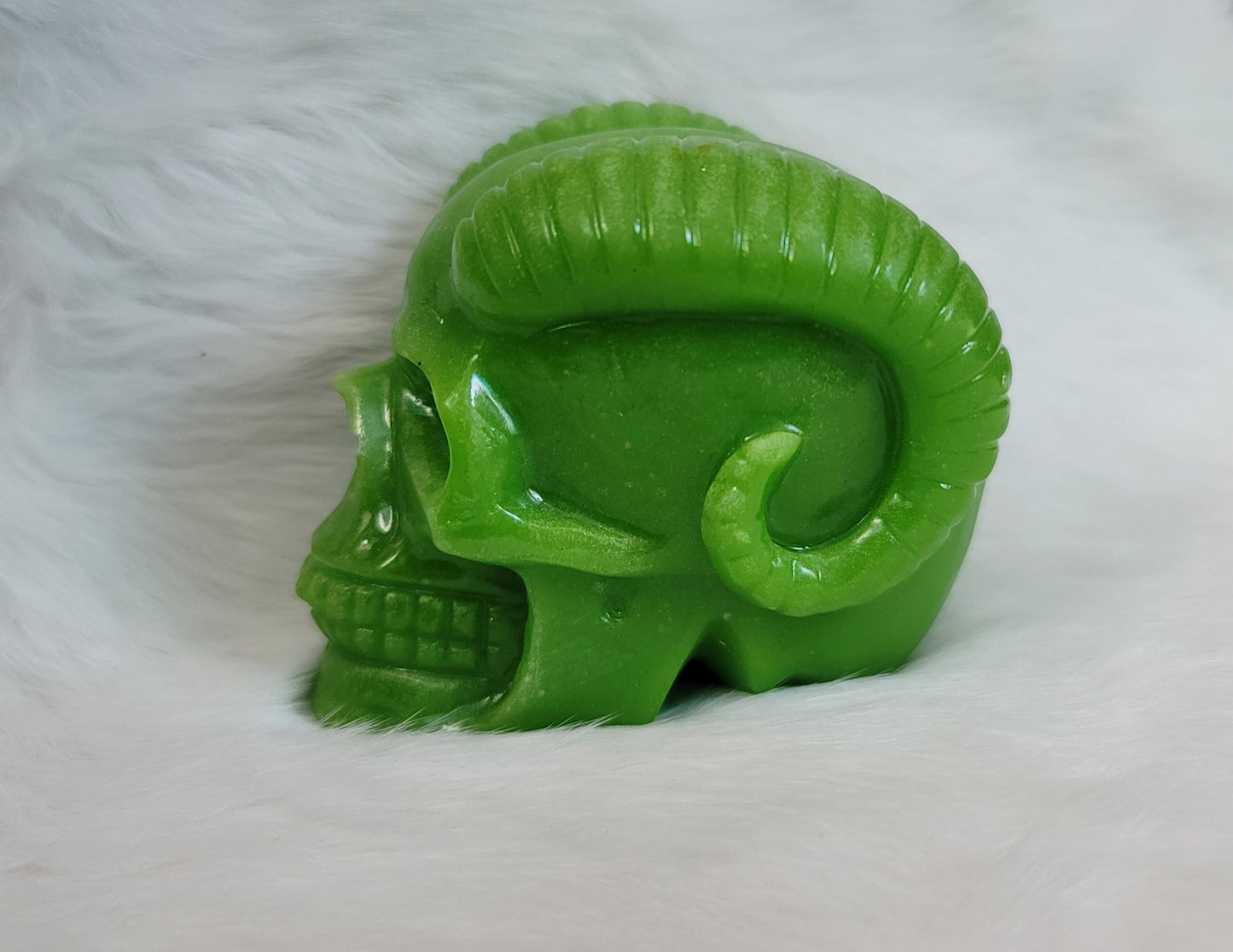 Green Glowstone Skull