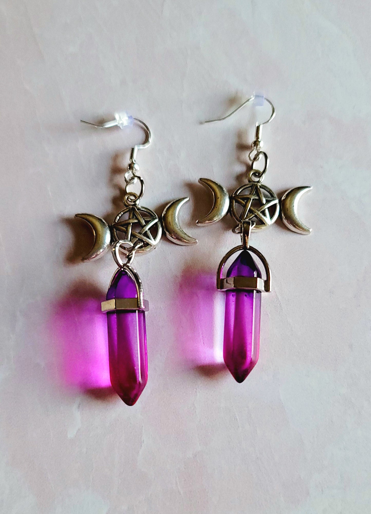 Aura Quartz Crystal Earrings