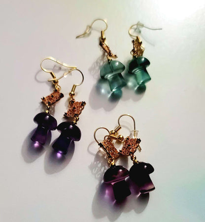 Rainbow Fluorite Earrings